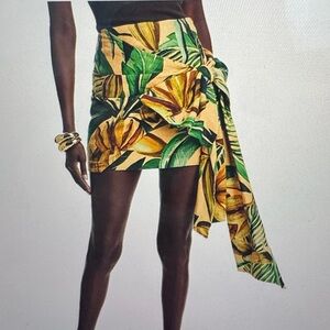 FARM Rio Bananart Tie Side Skirt Size LG